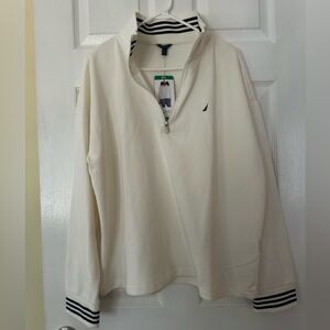 Nautica women’s quarter zip pullover sweater